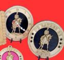 Male Dressage Horse Desktop Clock