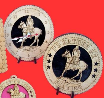 Polo Horse Desktop Clock