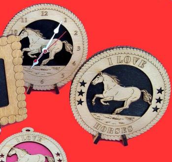 Rearing Horse Desktop Clock