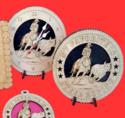 Horse Roping Steer Desktop Clock