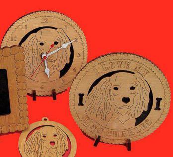 King Charles Spaniel Dog Desktop Clock