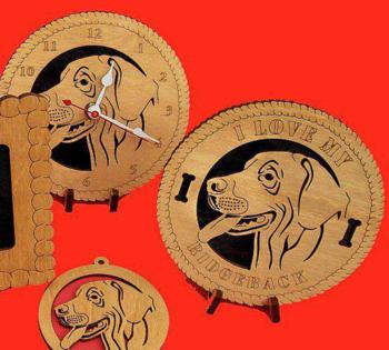 Rhodesian Ridgeback Dog Desktop Clock