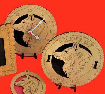 Spitz Dog Desktop Clock