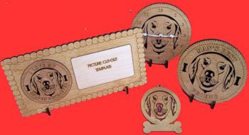 Golden Retriever Desktop Clock