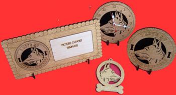German Shepherd Desktop Clock