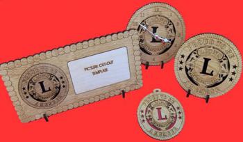 Lions Club Wood Christmas Ornament