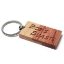 Maple-Rosewood Combo Rectangle Keychain