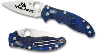 Spyderco Manix2 Translucent Blue Handle C101BL