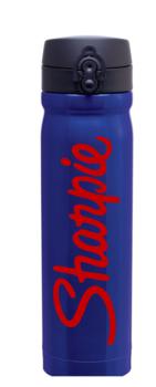 15 oz Stainless Steel Insulated Water Bottle with Push Button and Locking lid- full color print