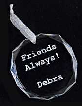 Round Facet Crystal Ornament