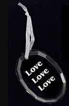 Oval Facet Crystal Ornament