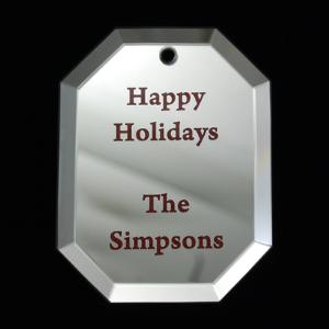 Octagon Mirrored Glass Ornament