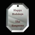 Octagon Mirrored Glass Ornament
