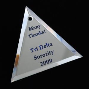 Triangle Mirrored Glass Ornament
