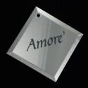 Square Mirrored Glass Ornament