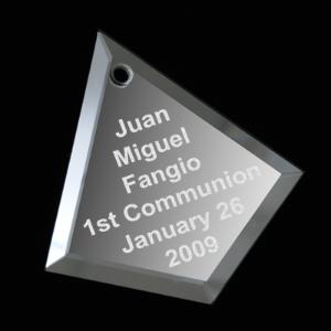 Diamond Mirrored Glass Ornament