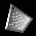Diamond Mirrored Glass Ornament