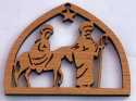 Mary and Joseph Wood Christmas Ornament