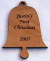 Bell Wood Christmas Ornament
