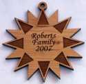 Star Wood Christmas Ornament