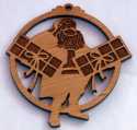 Santa Clause Wood Christmas Ornament