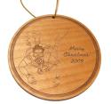 Scuba Diver Wood Christmas Ornament