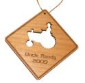 Tractor Wood Christmas Ornament