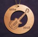Guitar Wood Christmas Ornament