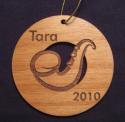 Saxaphone Wood Christmas Ornament