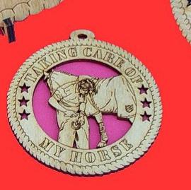 Farrier Horse Wood Christmas Ornament