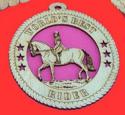 Female Dressage Horse Wood Christmas Ornament