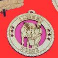 Female Feeding Horse Wood Christmas Ornament
