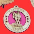 Female With Horse Wood Christmas Ornament