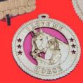 Greeting Horse Wood Christmas Ornament