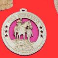 Jockey Horse Wood Christmas Ornament