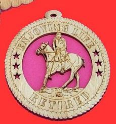 Polo Horse Wood Christmas Ornament