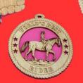English Rider Wood Christmas Ornament