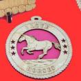 Rearing Horse Wood Christmas Ornament