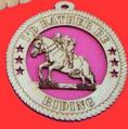 Jumping Horse Steeple Chase Wood Christmas Ornament