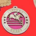 Steeple Chase Horse Wood Christmas Ornament