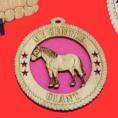 Work Horse Wood Christmas Ornament