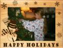 Happy Holidays Snowman Photo Frame