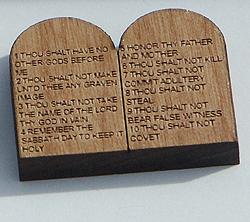 Wood Token Ten Commandments