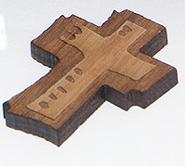 Wood Cross Pocket Tokens - Modern