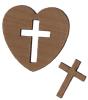 Cross Cutout Heart - Large