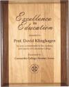 Alder Plaques with Walnut Trim