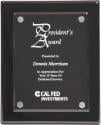 floating acrylic engraved plaque black