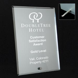 Glass Mirror Plaques with Stand - 4x6