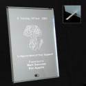 Glass Mirror Plaques with Stand - 6x8"