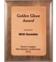 Walnut Plaque with Leather Plate